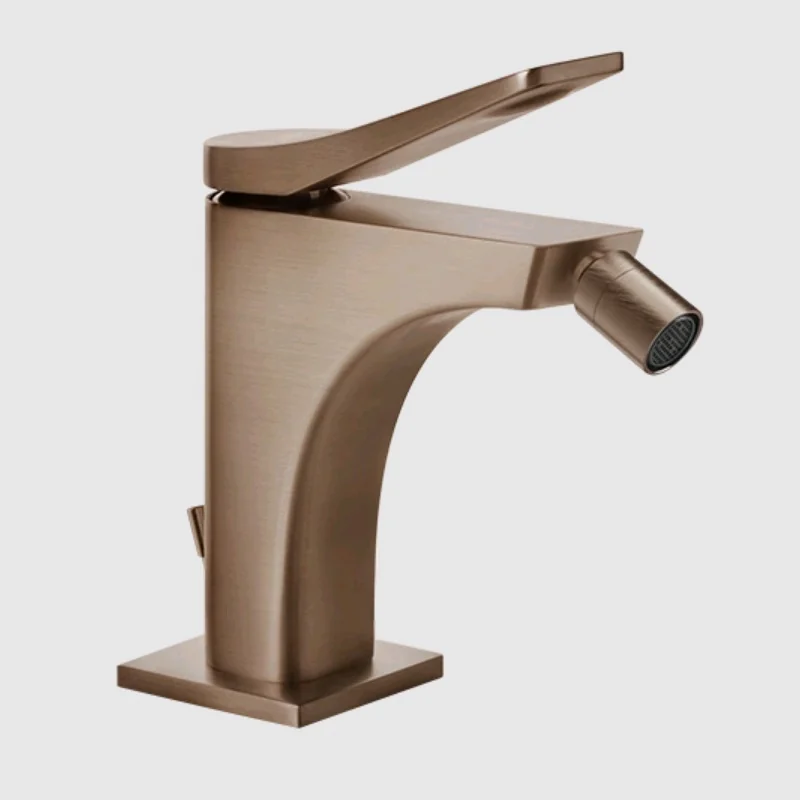 Смеситель для биде, Gessi, Rilievo, цвет-Copper Brushed PVD