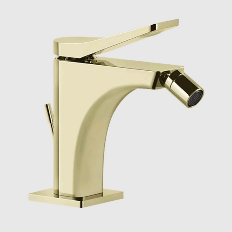 Смеситель для биде, Gessi, Rilievo, цвет-Brass PVD