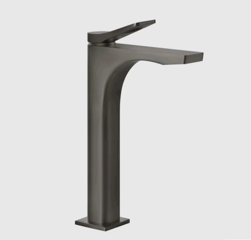 Смеситель для раковины, Gessi, Rilievo, цвет-Black Metal Brushed PVD