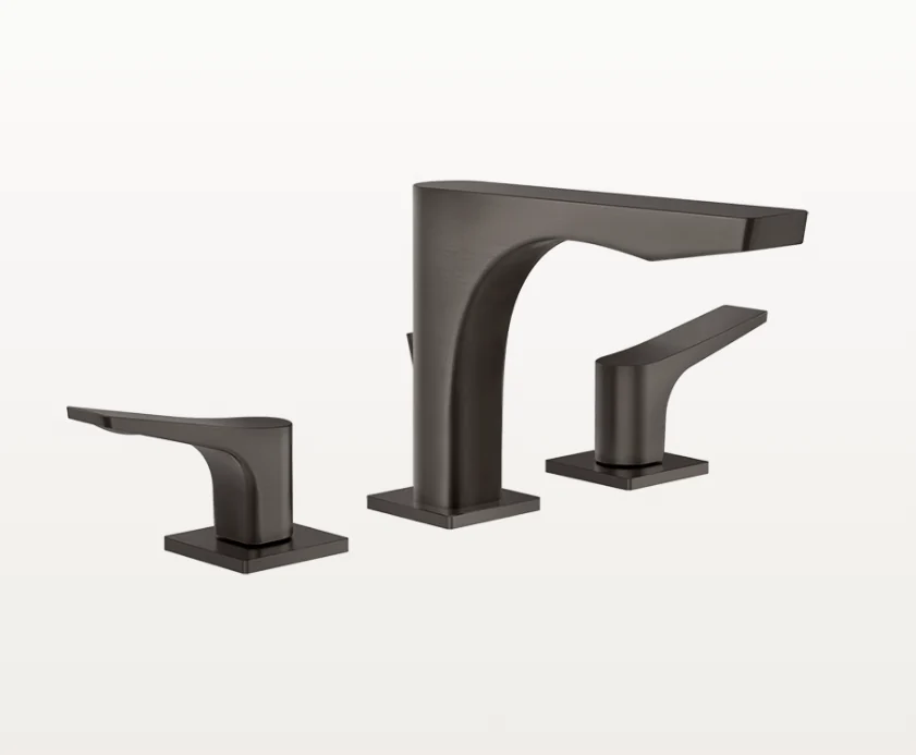 Смеситель для раковины, Gessi, Rilievo, цвет-Black Metal Brushed PVD