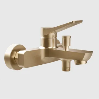 Смеситель для ванны и душа, Gessi, Rilievo, цвет-Warm Bronze Brushed PVD