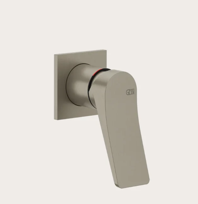 Смеситель для ванны и душа, Gessi, Rilievo, цвет-Finox Brushed Nickel
