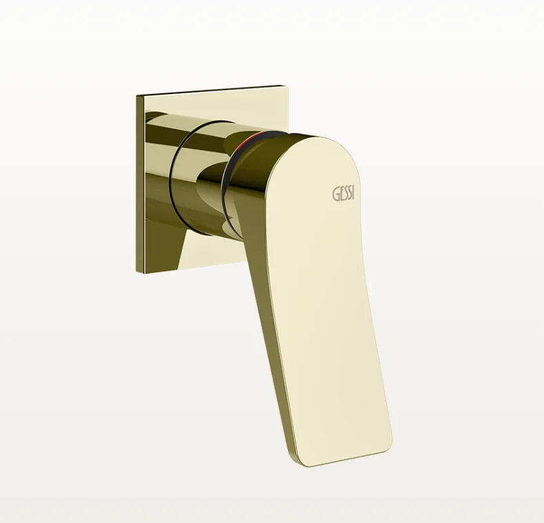 Смеситель для ванны и душа, Gessi, Rilievo, цвет-Brass PVD