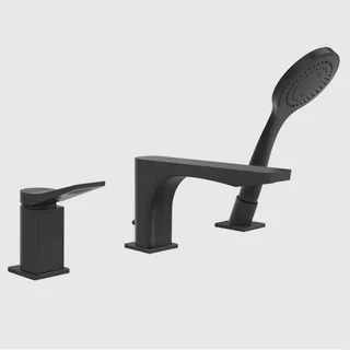 Смеситель для ванны и душа, Gessi, Rilievo, цвет-черный матовый