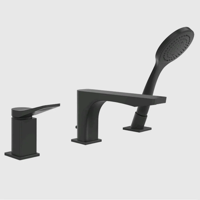 Смеситель для ванны и душа, Gessi, Rilievo, цвет-черный матовый