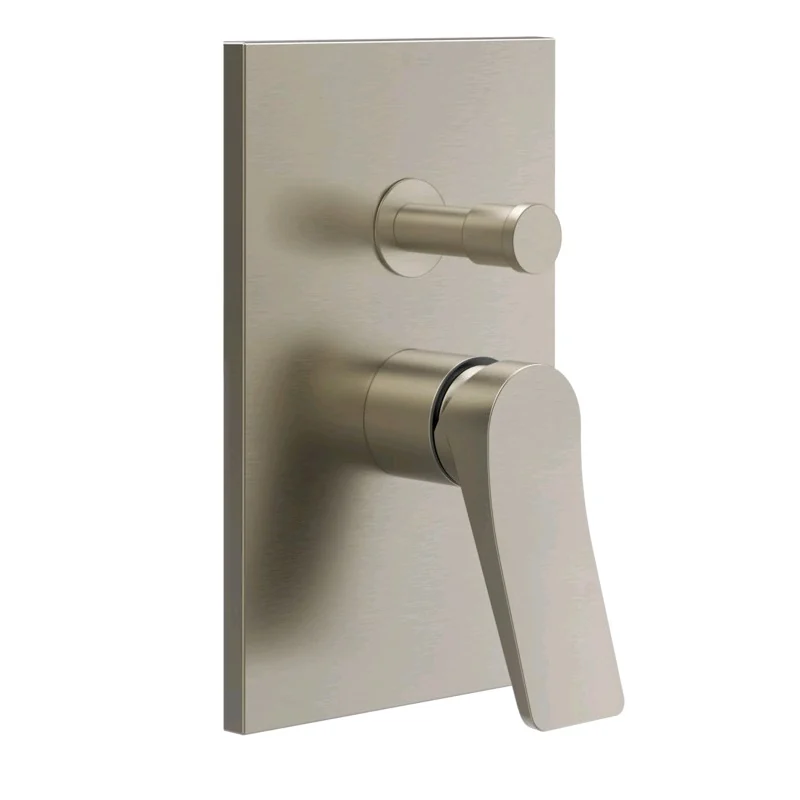 Смеситель для душа, Gessi, Rilievo, на 2 потребителя, цвет-Finox Brushed Nickel