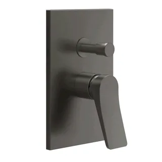 Смеситель для душа, Gessi, Rilievo, на 2 потребителя, цвет-Black Metal Brushed PVD