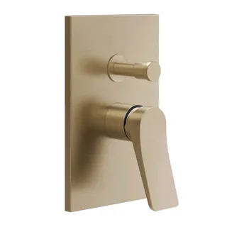 Смеситель для душа, Gessi, Rilievo, на 2 потребителя, цвет-Warm Bronze Brushed PVD