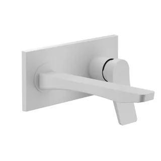 Смеситель для раковины, Gessi, Rilievo, цвет-белый матовый