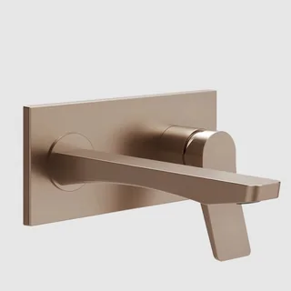 Смеситель для раковины, Gessi, Rilievo, настенный встраиваемый, цвет-Copper Brushed PVD — иконка