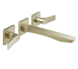 Смеситель для раковины, Gessi, Rilievo, цвет-Brushed Brass PVD
