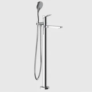 Смеситель для ванны и душа, Gessi, Rilievo, напольный, цвет-хром