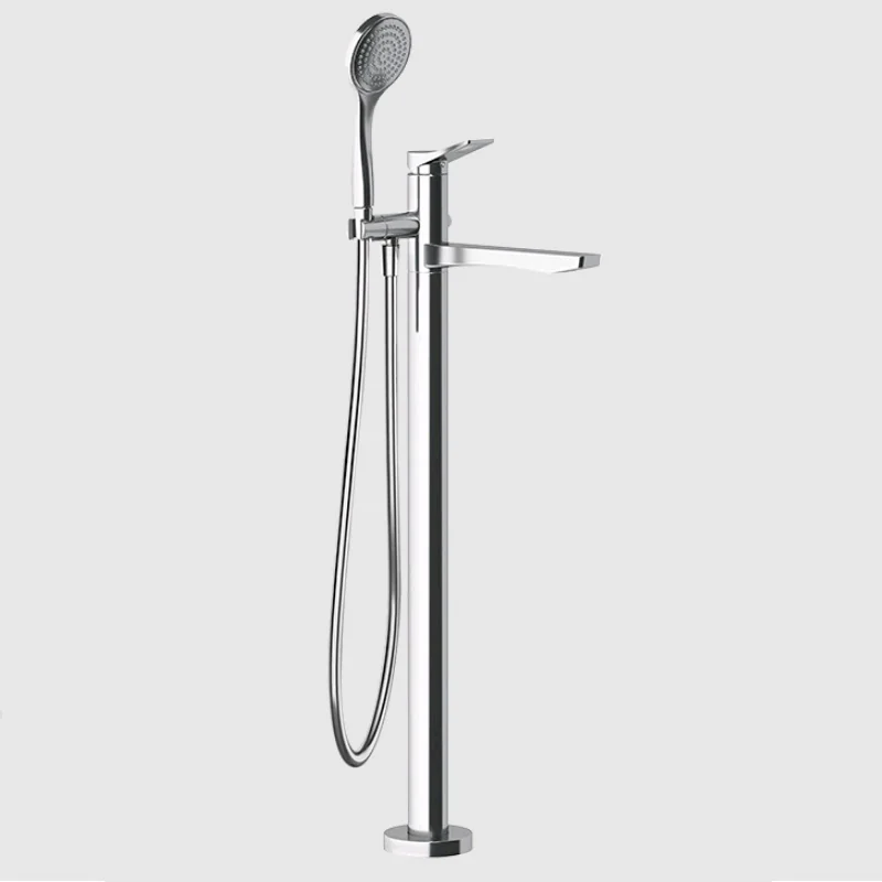 Смеситель для ванны и душа, Gessi, Rilievo, напольный, цвет-хром