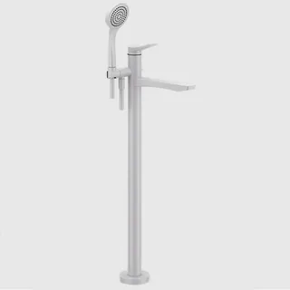 Смеситель для ванны и душа, Gessi, Rilievo, напольный, цвет-белый матовый