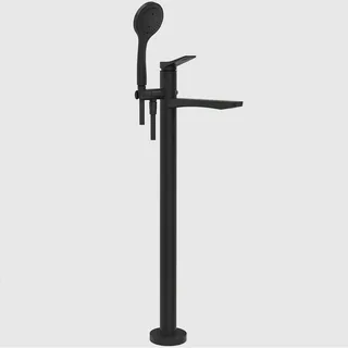 Смеситель для ванны и душа, Gessi, Rilievo, напольный, цвет-черный матовый — иконка