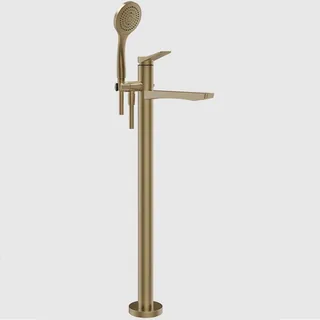 Смеситель для ванны и душа, Gessi, Rilievo, напольный, цвет-Warm Bronze Brushed PVD