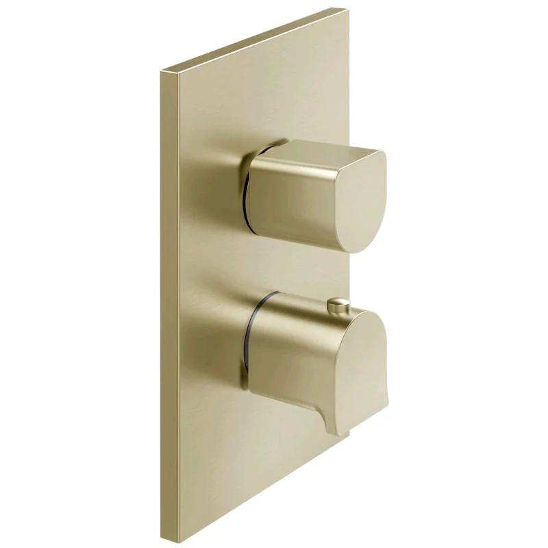 Смеситель для душа, Gessi, Rilievo, на 3 потребителя, цвет-Brushed Brass PVD