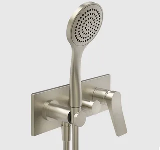 Смеситель для душа, Gessi, Rilievo, на 2 потребителя, цвет-Finox Brushed Nickel