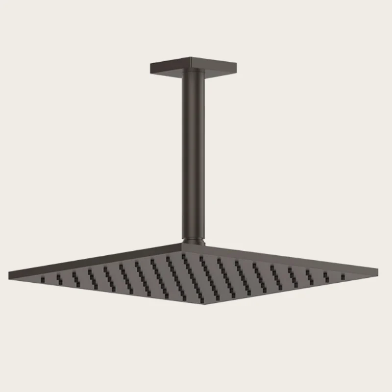Верхний душ, Gessi, Rilievo, 250*250, цвет-Black Metal Brushed PVD