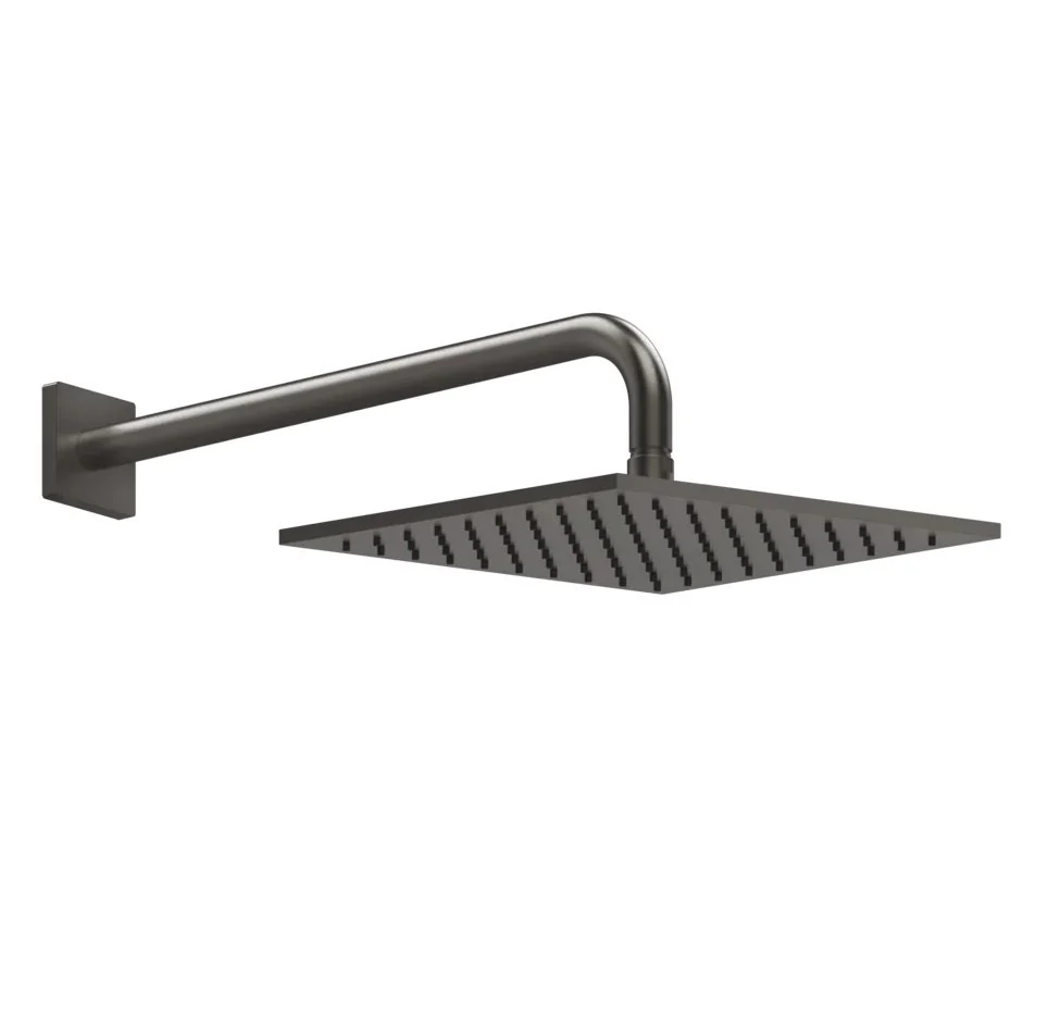 Верхний душ, Gessi, Rilievo, 250*250, цвет-Black Metal Brushed PVD