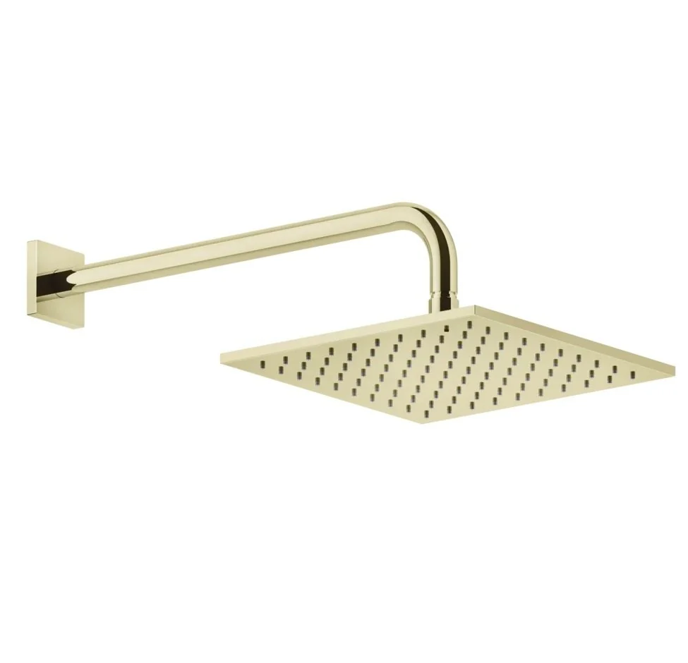 Верхний душ, Gessi, Rilievo, 250*250, цвет-Brass PVD
