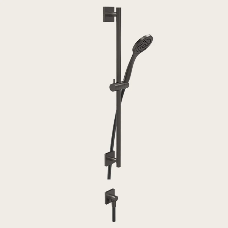 Душевой гарнитур, Gessi, Rilievo, 100, цвет-Black Metal Brushed PVD