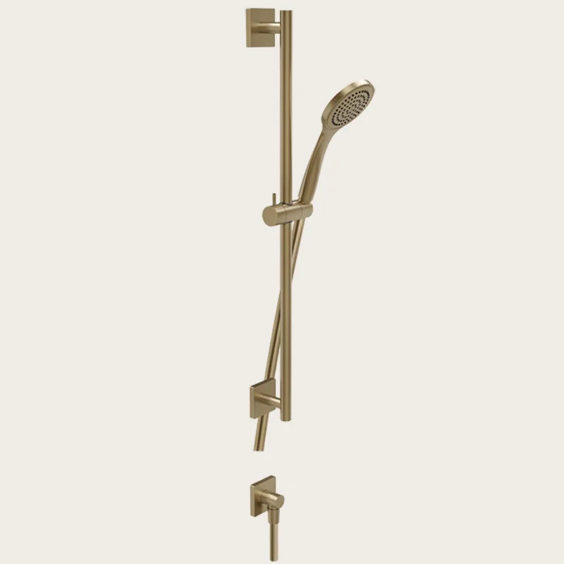 Душевой гарнитур, Gessi, Rilievo, 100, цвет-Warm Bronze Brushed PVD