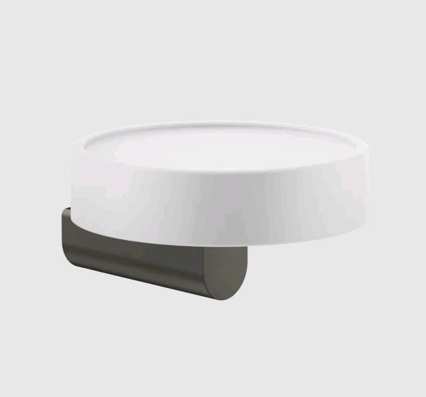 Мыльница, Gessi, Rilievo, шгв 115*120*58, цвет-белый/Black Metal Brushed PVD