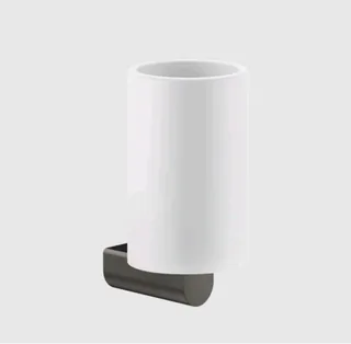 Стакан, Gessi, Rilievo, шгв 75*100*150, цвет-белый/Black Metal Brushed PVD