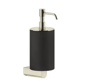 Дозатор для жидкого мыла, Gessi, Rilievo, шгв 75*121*222, цвет дозатора-черный/Nickel PVD