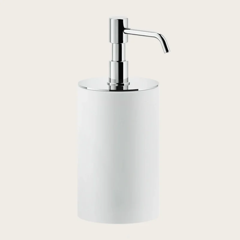Дозатор для жидкого мыла, Gessi, Rilievo, шгв 75*97*194, цвет дозатора-хром/белый