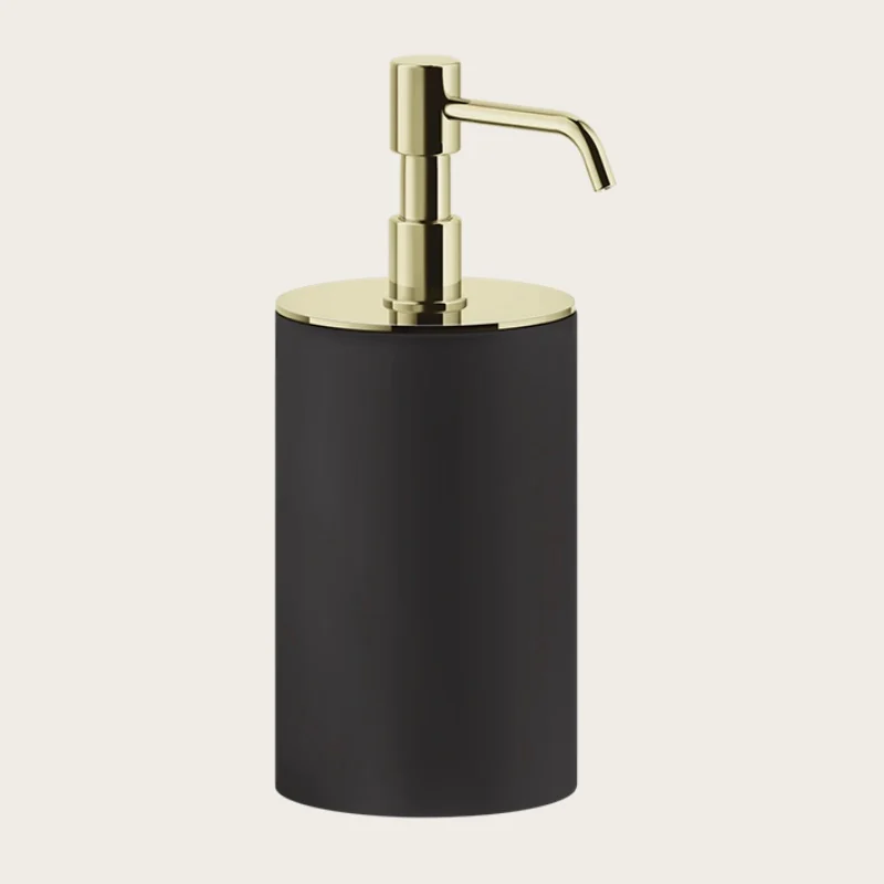 Дозатор для жидкого мыла, Gessi, Rilievo, шгв 75*97*194, цвет дозатора-Brass PVD/чёрный