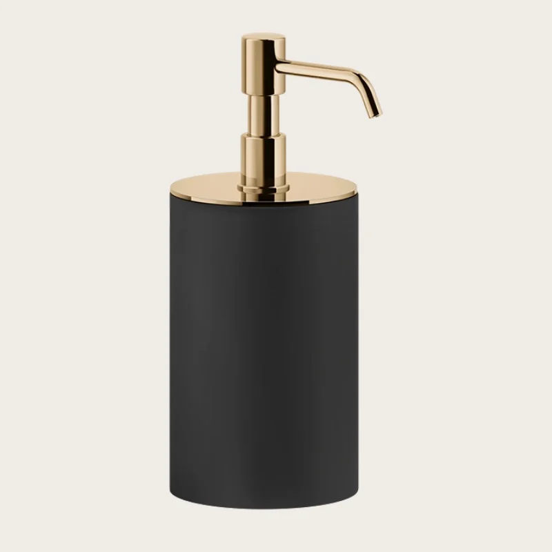 Дозатор для жидкого мыла, Gessi, Rilievo, шгв 75*97*194, цвет дозатора-Warm Bronze PVD/чёрный