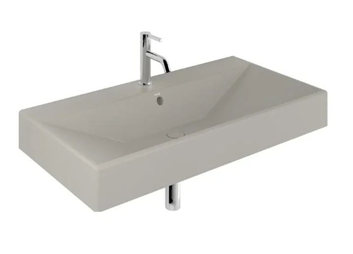 Раковина, Kludi, RESA, шгв 1010*500*165, отверстия для смесителя-1, цвет-серо-бежевый матовый