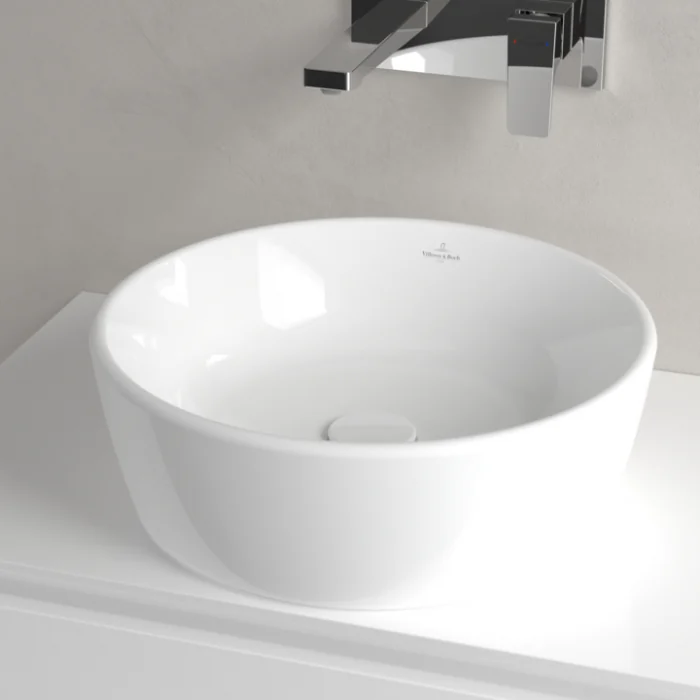 Раковина, Villeroy&Boch, Architectura, шгв 450*450*155, отверстия для смесителя-отсутствуют, цвет-альпийский белый