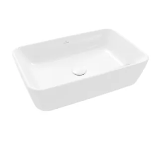 Раковина, Villeroy&Boch, Architectura, шгв 600*405*155, отверстия для смесителя-отсутствуют, CeramicPlus, цвет-альпийский белый