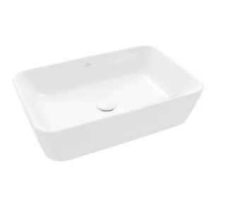 Раковина, Villeroy&Boch, Architectura, шгв 600*400*155, отверстия для смесителя-отсутствуют, CeramicPlus, цвет-альпийский белый