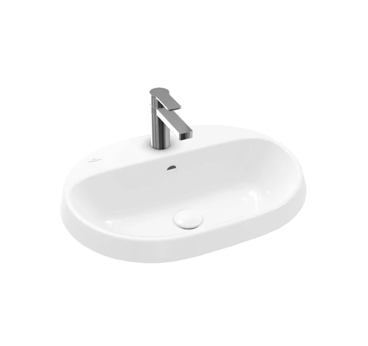 Раковина, Villeroy&Boch, Architectura, шгв 600*450*125, отверстия для смесителя-1 сквозное, 2 промаркированных, цвет-альпийский белый