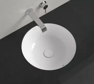 Раковина, Villeroy&Boch, Architectura, шгв 460*460*175, отверстия для смесителя-отсутствуют, CeramicPlus, цвет-альпийский белый