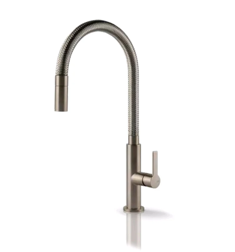 Смеситель для кухни, Gessi, Mesh, цвет-Finox Brushed Nickel
