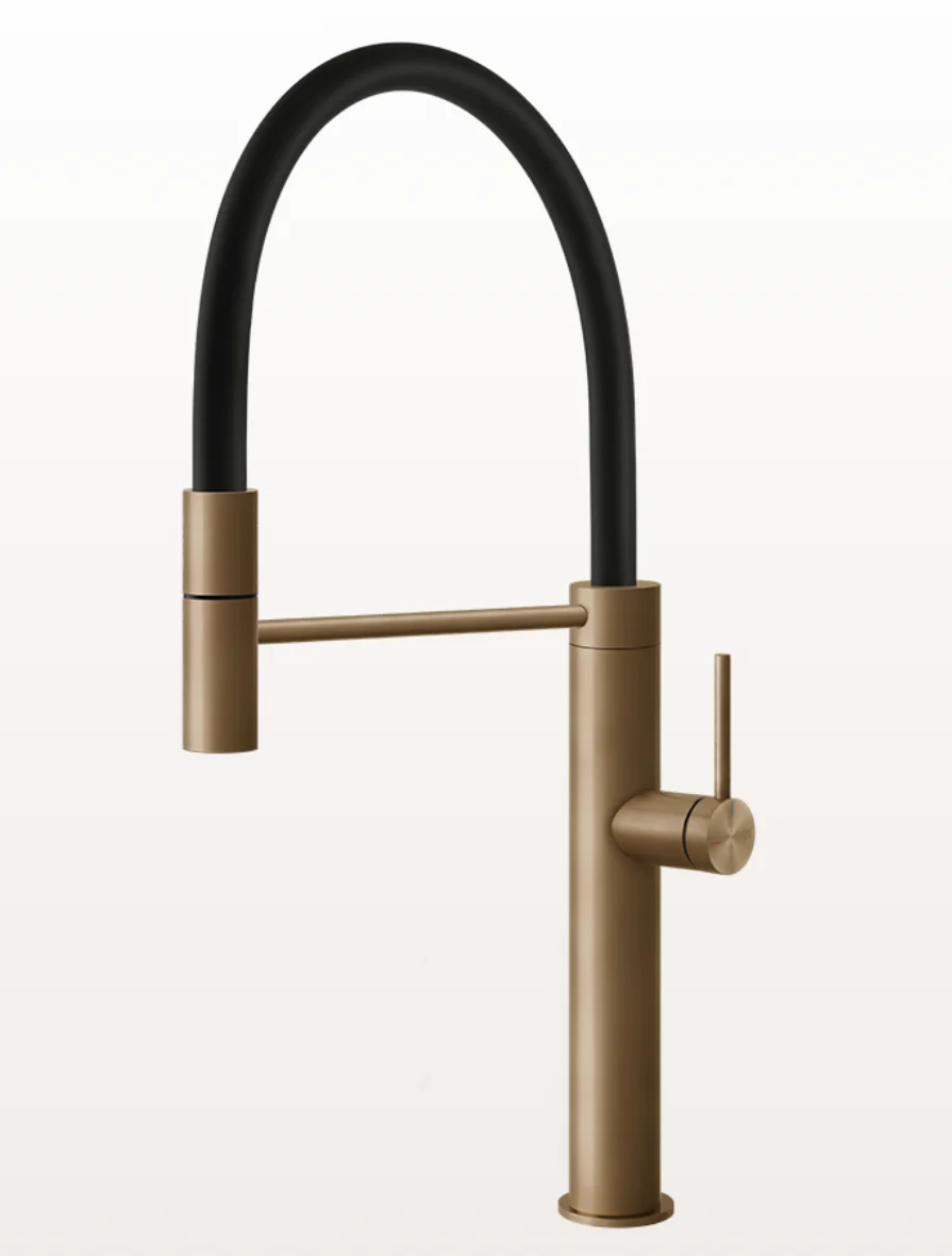 Смеситель для кухни, Gessi, 316, цвет-Warm Bronze Brushed PVD