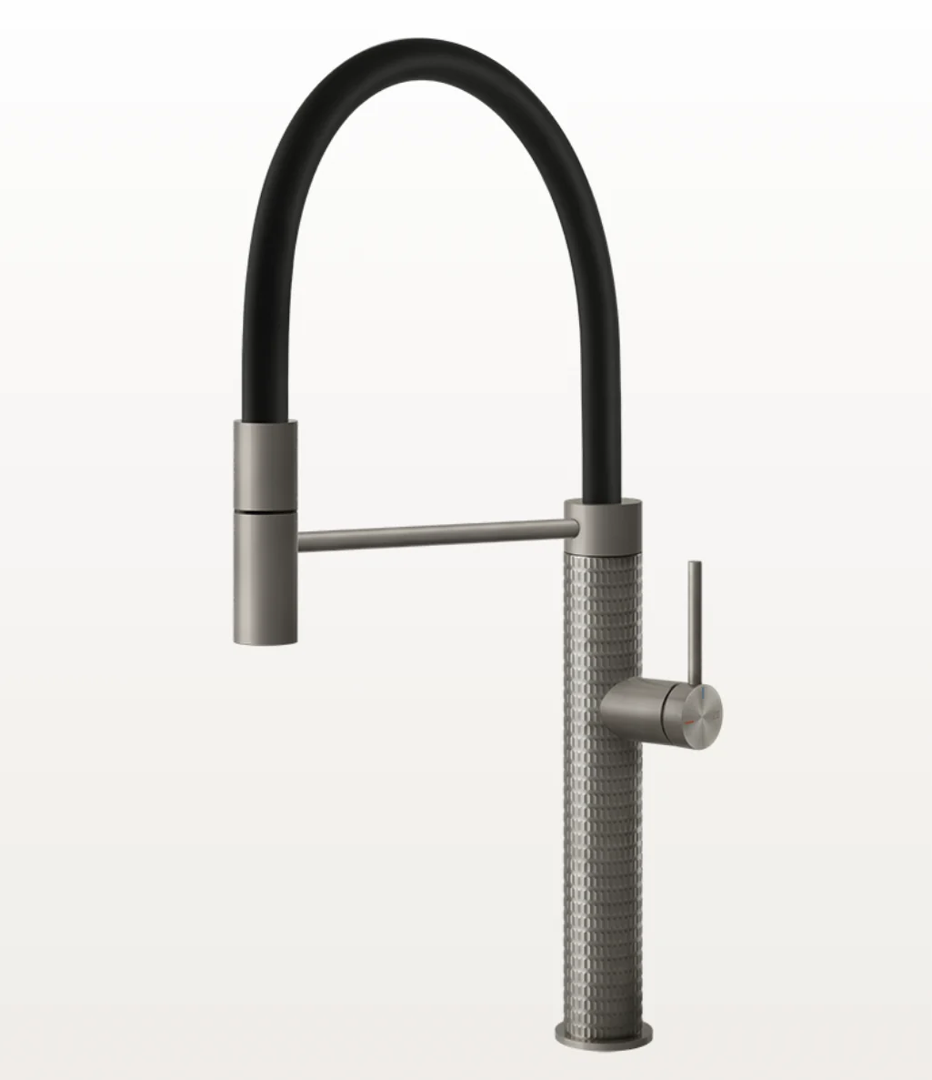 Смеситель для кухни, Gessi, 316 Meccanica, цвет-Steel Brushed