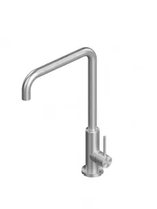 Смеситель для кухни, Quadro design, Kitchen Inox, цвет-сталь брашированная
