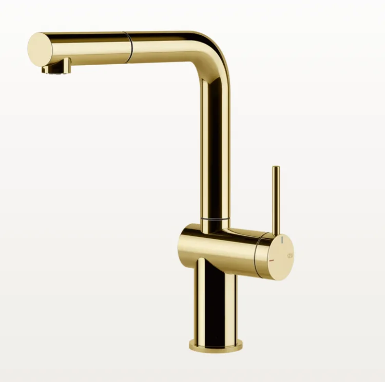 Смеситель для кухни, Gessi, INEDITO, цвет-золото PVD