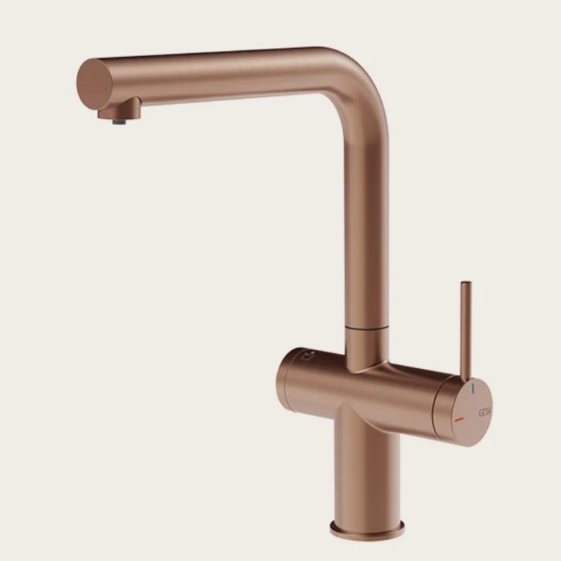 Смеситель для кухни, Gessi, Inedito Filtered, цвет-Copper Brushed PVD