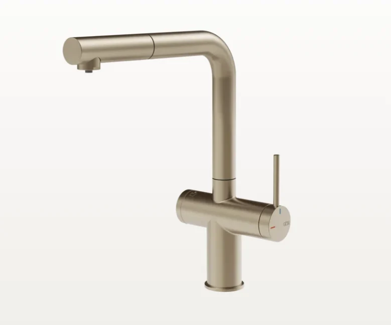 Смеситель для кухни, Gessi, INEDITO, с функцией фильтрации воды, цвет-Finox Brushed Nickel