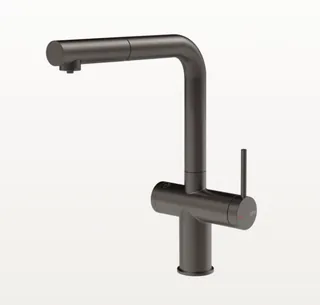 Смеситель для кухни, Gessi, INEDITO, с функцией фильтрации воды, цвет-Black Metal Brushed PVD
