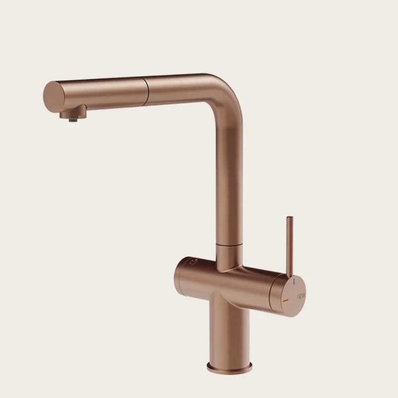 Смеситель для кухни, Gessi, INEDITO, цвет-Copper Brushed PVD