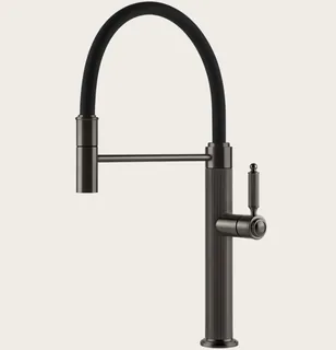 Смеситель для кухни, Gessi, VENTI20, цвет-Black Metal Brushed PVD