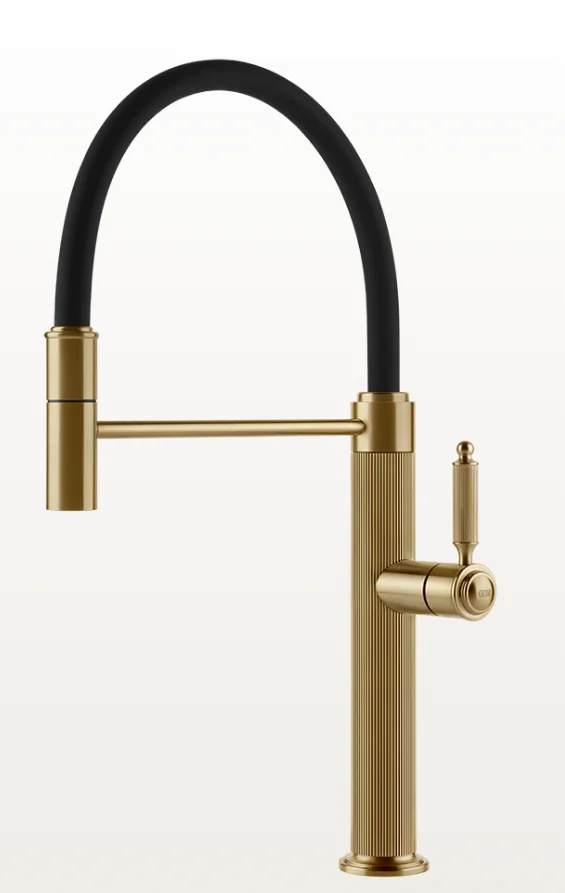 Смеситель для кухни, Gessi, VENTI20, цвет-Gold Brushed PVD